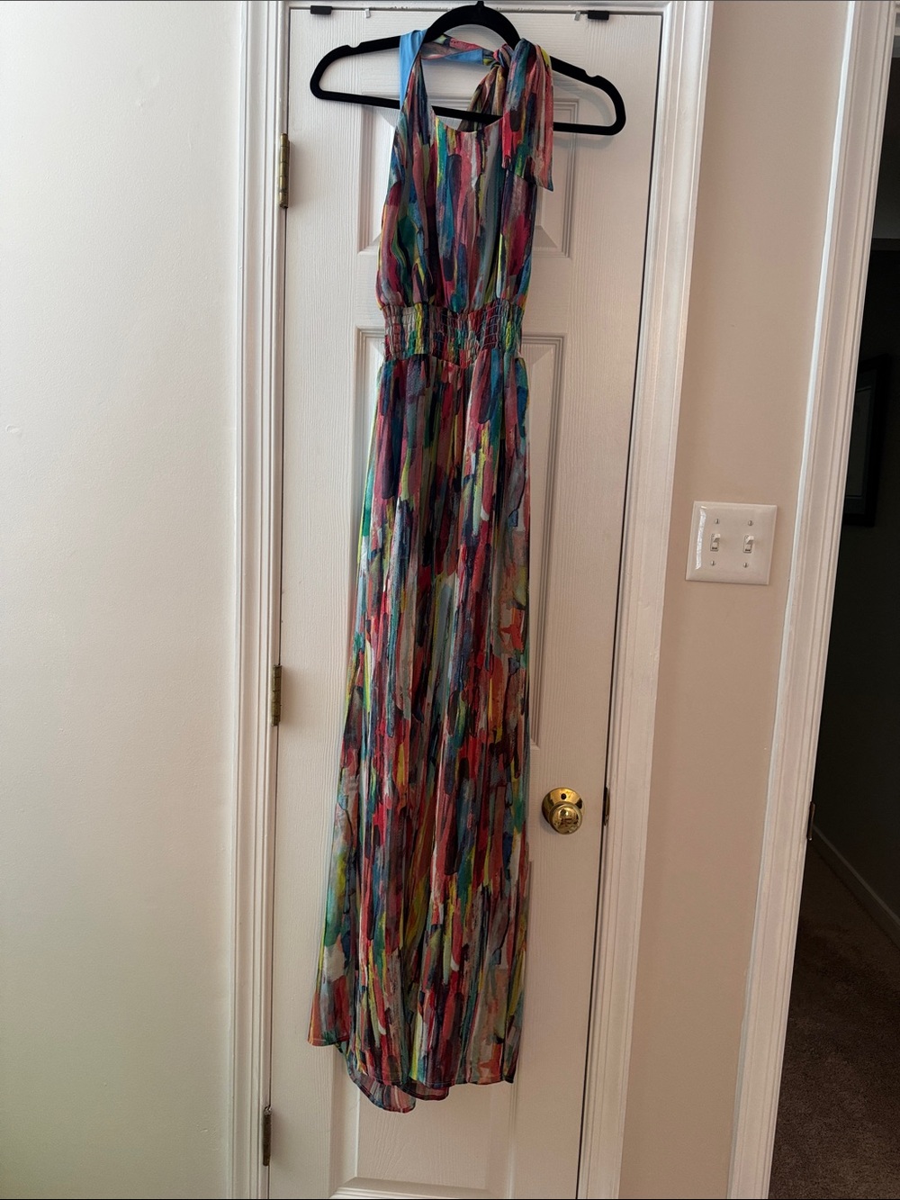 Jack by BB Dakota Multicolor Halter Maxi Jumpsuit